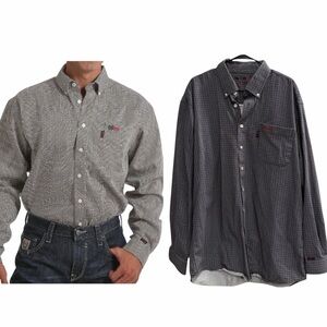 CINCH Long Sleeve Flame Resistant FR Button Down Shirt Size XL